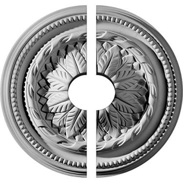 Imagem de Medalhão de Teto de Peruca Ekena Millwork 40,6 cm de diâmetro externo x 6,35 cm de diâmetro x 6,35 cm de diâmetro, Divisor, 16"OD x 3 1/2"ID x 2 1/4"P (Fits Canopies up to 3 1/2"), Factory Primed