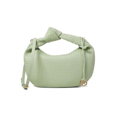 Imagem de Anne Klein Mini bolsa de ombro de tecido, Figo verde, Small