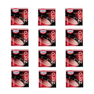 Imagem de Kit c/ 12un Gelatina Zero Morango12g - Dr. Oetker