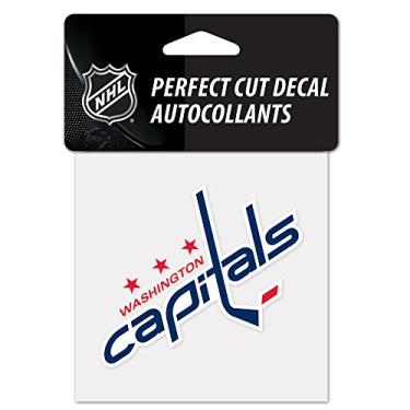 Imagem de WinCraft NHL Washington Capitals 21960010 Adesivo de cor de corte perfeito, 10 x 10 cm, preto