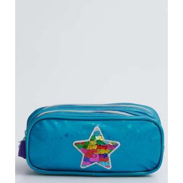 Imagem de Estojo Escolar Duplo Clio Style CG3258 Just Shine, Azul