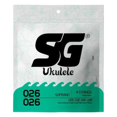 Imagem de Encordoamento Ukulele Soprano SG Nylon Branco 10981