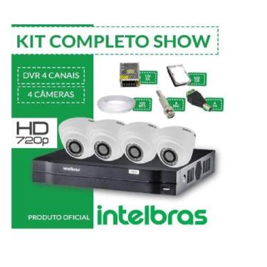 Imagem de Kit Intelbras Completo Alta Definição - 4 Câmeras Internas - HD