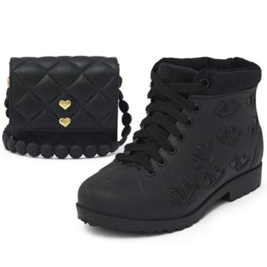 Imagem de Kit Bota e Bolsa Feminina Infantil Tiracolo Transversal - Dayane Shoes