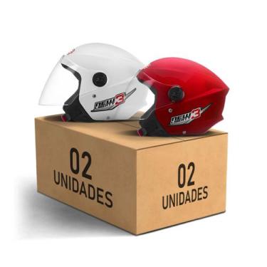 Imagem de Kit 2 Capacetes New Liberty 3 Abertos Pro Tork Moto Masculino Feminino