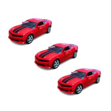 Imagem de Kit 3x Brinquedo carrinho Camaro de propulsão - AP TOYS