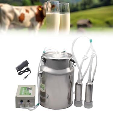 Imagem de Máquina de ordenha de vacas totalmente automática, 5L/10L, kit de máquina de ordenha elétrica portátil, parada automática de leite completo, modelo plug-in, máquina de ordenha de vacas, suprimentos de
