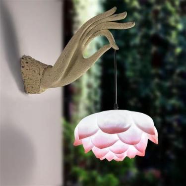 Imagem de Lâmpada de parede de lótus contemporânea Criatividade retrô Sala de estar chinesa Quarto de estudo Villa Hotel Corredor de sala de chá LED Luz decorativa (Estilo 9)