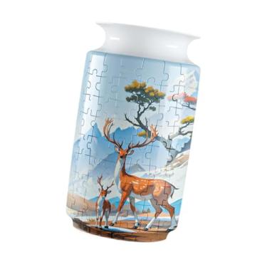 Imagem de WeiLaiKeQi Quebra-cabeça Vaso Floral para Eventos, Padrão de cervo Sika