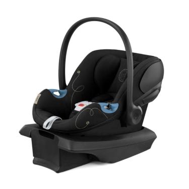 Imagem de Cadeira de Bebe para Carro com Proteção Linear Contra Impactos Laterais, Apoio de Cabeça Ajustável em 11 Posições e Base Safelock, Cybex Aton G, Preta