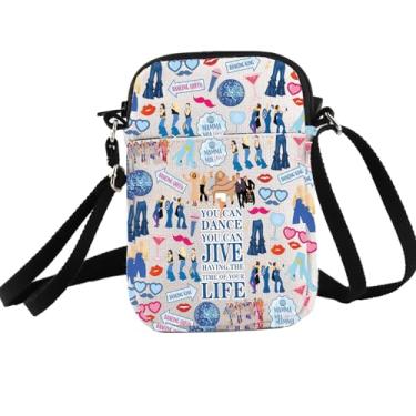 Imagem de PXTIDY Mamma Music Bolsa tiracolo You Can Dance Mamma Musical Bag Dancing Queen Gifts Mamma Stuff Musical Comédia Presente, Bege, Small