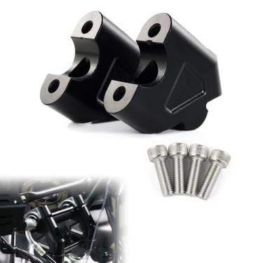 Imagem de REARACE Elevadores de guidão de motocicleta, aumento de altura de 33 mm, grampo de elevação de guidão deslocado adequado para Husqvarna Svartpilen/Vitpilen 401 18-23, Svartpilen 125/200/250 21-23