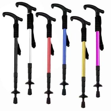 Imagem de Bastão Caminhada Trekking Bengala Trilha Retrátil Alumínio (PRETO)