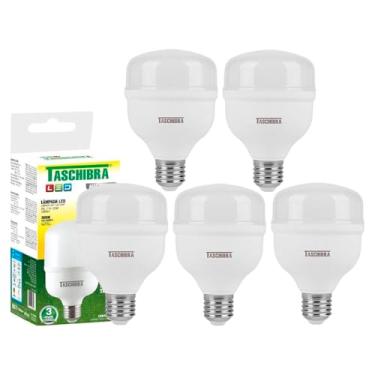Imagem de Lâmpada Led Taschibra 20w Bivolt 3000k Luz Quente Kit 5