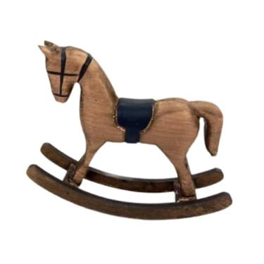 Imagem de Bothyi Balanço de escultura de animais estatuetas de cavalo de madeira, Marrom
