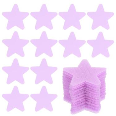 Imagem de PATIKIL Marcadores de pontos de carpete de 4 cm, 65 peças de marcadores de pontos de estrela para decoração de sala de aula de professores materiais pré-escolares, roxo