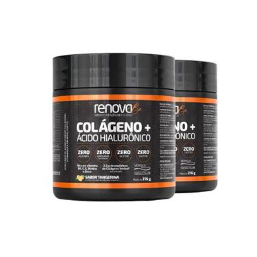 Imagem de Renova Be Colágeno E Ácido Hialurônico 2 Potes - RENOVABE, Tangerina