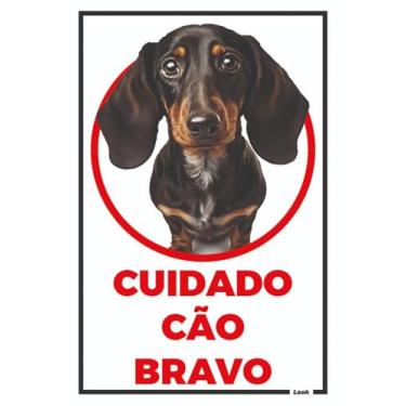 Imagem de Look Placas de Sinalização, Placa de Sinalização Pet Cuidado Cão Bravo Basset Hound