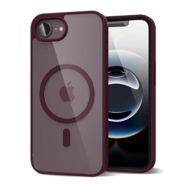 Imagem de oakxco Capa para iPhone 16e Magnética Transparente Compatível com Magsafe, Acrílico Fino Fino Transparente Anti-Amarelo, Hybird Plástico Rígido e Silicone Feminino Mag Safe Case para Mulheres e Homens