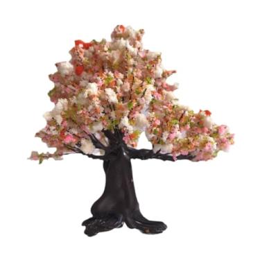 Imagem de menolana Cherry Blossom Tree Branches Ornamentos miniaturos Model árvores cenários de ferrovias simuladas Árvore arquitetônica simulada para o modelo de, 18cm 1pc