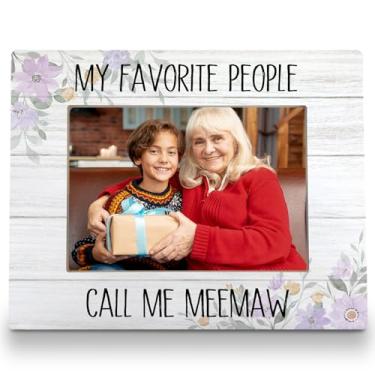 Imagem de FLDAS Porta-retrato Meemaw 20 x 25 cm, porta-retratos para avós, presentes de netos, presentes para o Dia das Mães do neto, neta, My Favorite People Call Me Meemaw 5X7