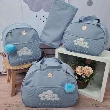Imagem de Kit Bolsa Saída Maternidade nuvem - Mk baby, azul