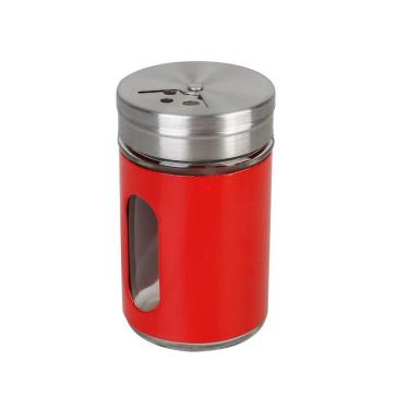 Imagem de Porta Condimento Vidro Inox Vermelho 80 Ml 48V