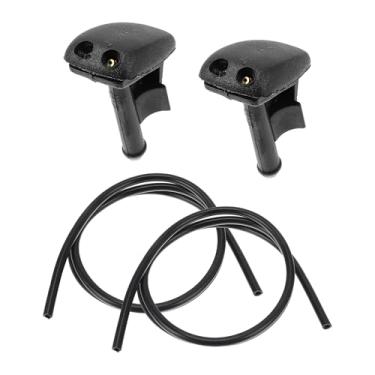 Imagem de A ABSOPRO Kit de bocal de arruela de para-brisa para BMW 318i 1992-1998 Bocais de pulverização de para-brisa Limpador Spray Lavadora Jet No.61601384859 2 peças Mangueira de fluido de 1 metro