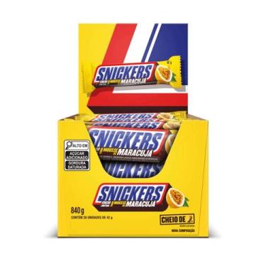Imagem de SNICKERS Display 840g C/ 20x42g  Sabores, Mousse de maracuja