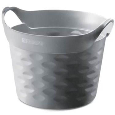 Imagem de Cesto Organizador Circular Cinza 3 Litros - SR1803/2 - SANREMO