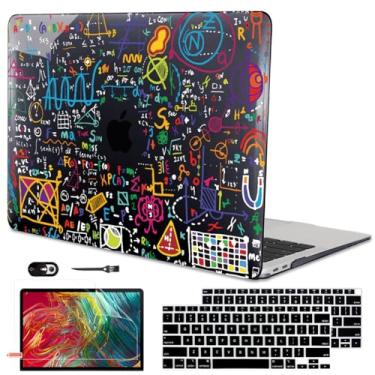 Imagem de LCMOCICO Capa para MacBook Air de 13 polegadas 2018 2019 2020 2021 versão A2337 M1 A1932 A2179 Touch ID, capa rígida de plástico para teclado película protetora de tela para webcam para Mac Air 13