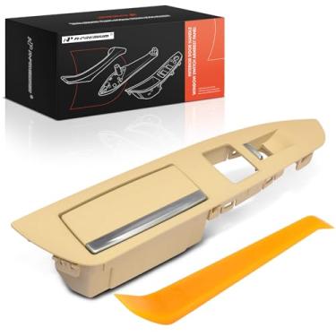 Imagem de A-Premium Substituição do painel do interruptor de porta para BMW Série 7 2013-2015, bege, traseiro esquerdo, com pé de cabra