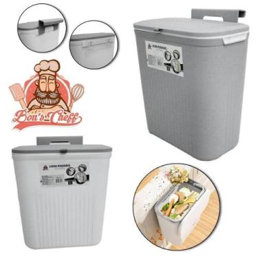 Imagem de Lixeira De Plastico Retangular Com Suporte Para Pendurar - Bons Cheff