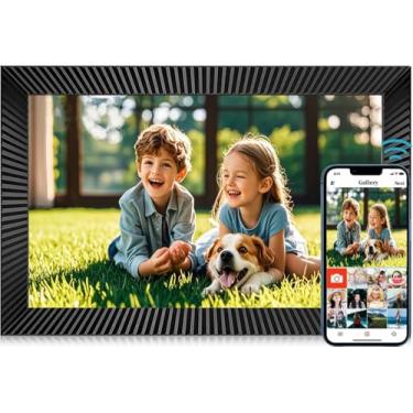 Imagem de Youyu Porta-Retratos Digital Wi-Fi Com Tela Sensível Ao Toque, Smart Photo De 10,1" 32 Gb Memória, Suporte Elétrico Hd Para Parede, Compartilhe Fotos Instantâneas Qualquer Lugar, O Natal