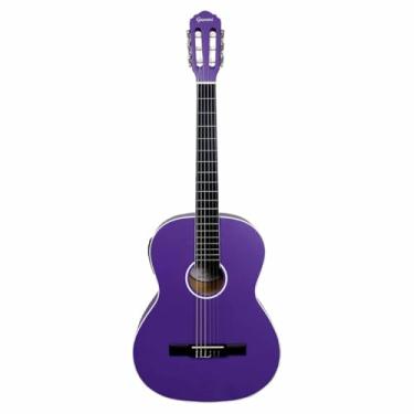 Imagem de Violão Elétrico N-14 Roxo Nylon Acústico 4/4 Versátil E Leve
