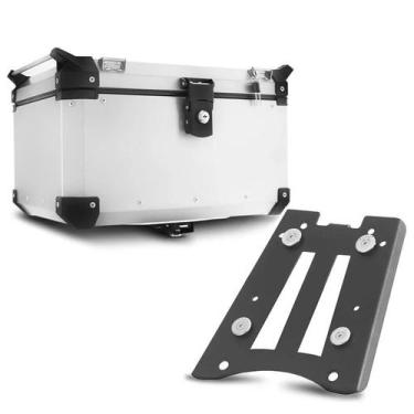 Imagem de Baú Moto Alumínio Top Case 48 Litros + Base de Fixação Super Adventure