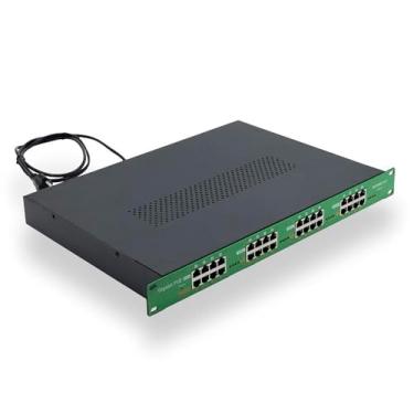 Imagem de PoE Texas Injetor Ieee 802.3At Poe+ De 16 Portas - Aproveite Ao Máximo Cada 700 Watts Potência, Dados Ativos 10/100/1000 Gigabit Para Pontos Acesso Wi-Fi, Câmeras Ptz, Telefones Ip