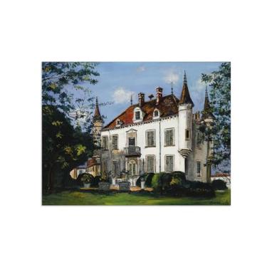 Imagem de Marice Utrilo pinturas famosas arte de parede - decoração de parede - pintura de parede de quarto - reprodução em tela - castelo 2/60x80 cm 24x31 polegadas sem moldura