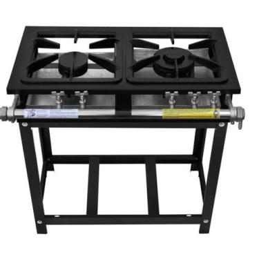 Imagem de Fogão Industrial 2 Bocas 30x30 P5 Baixa Pressão Leona - Mr Fogões