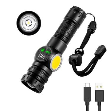 Imagem de Lanterna Tática Magnética LED COB Portátil Magnética Recarregável LED Compacta e Resistente Para Uso Profissional anterna para Mecânico com Ímã e Modos de Luz Ajustáveis Para Camping