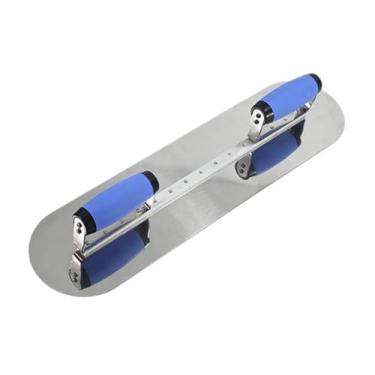 Imagem de MotiveTech Desempenadeira de Gesso com Cabo Duplo, Ferramenta de Revestimento Artístico, Ferramenta de Nivelamento de Parede, Grande de Reboco, 22in Double Round