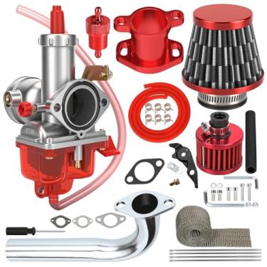 Imagem de CILOYU PZ30 Carburador 30 mm Carburador tubo de escape de carburador estágio 1 kit de substituição para Predator 420cc 301cc GX390 GX340 GX270 GX240 13HP 11HP motor mini moto vai kart carrinho peças