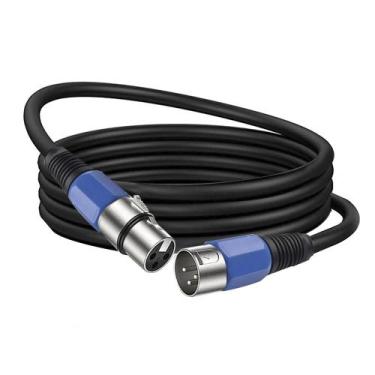 Imagem de Cabo Xlr Conector Macho Femea 5 Metros Balanceado Preço Atacado - E-Co