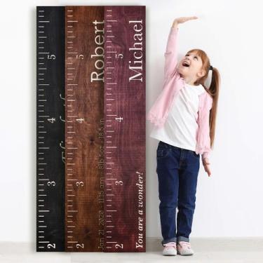 Imagem de Régua de Crescimento Infantil de Madeira Personalizável