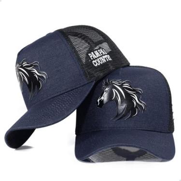 Imagem de Boné Trucker Telinha Masculino Feminino Pampas Country Original, Marin