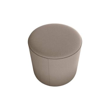 Imagem de Puff Banqueta Redondo Luxo Copenhage Matrix Veludo Capuccino