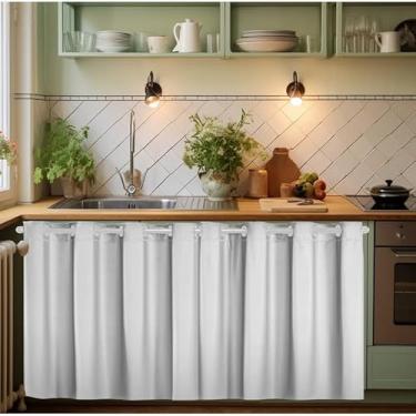 Imagem de Cortina de PVC para Pia de Cozinha Impermeável Proteção Contra Água e Gordura 1,40x0,80 e 2,80x1,40 (Branco, 2,80 m x 0,80 m)