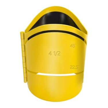 Imagem de Kit de guia de corte de tubo de metal, 4-1/5.1 cm, guia de corte de molde de sela de tubo, ferramenta de guia de corte de tubos, cruz de alta precisão, cortes de sela a 22,5°, 45°, 90° (4-1/5.1 cm)