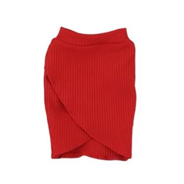Imagem de harayaa 1:6 Boneco de ação Roupas Vestido Miniatura Roupas Estilosas Roupa de Boneca para Figuras de ação Femininas de 12'' Acessório Traje, Vermelho