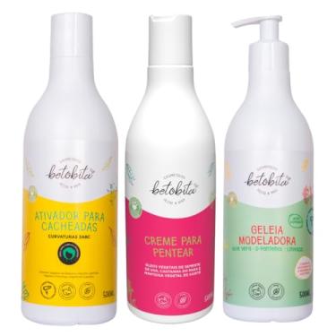 Imagem de Kit Creme de Pentear, Geleia Modeladora e Ativador de cachos